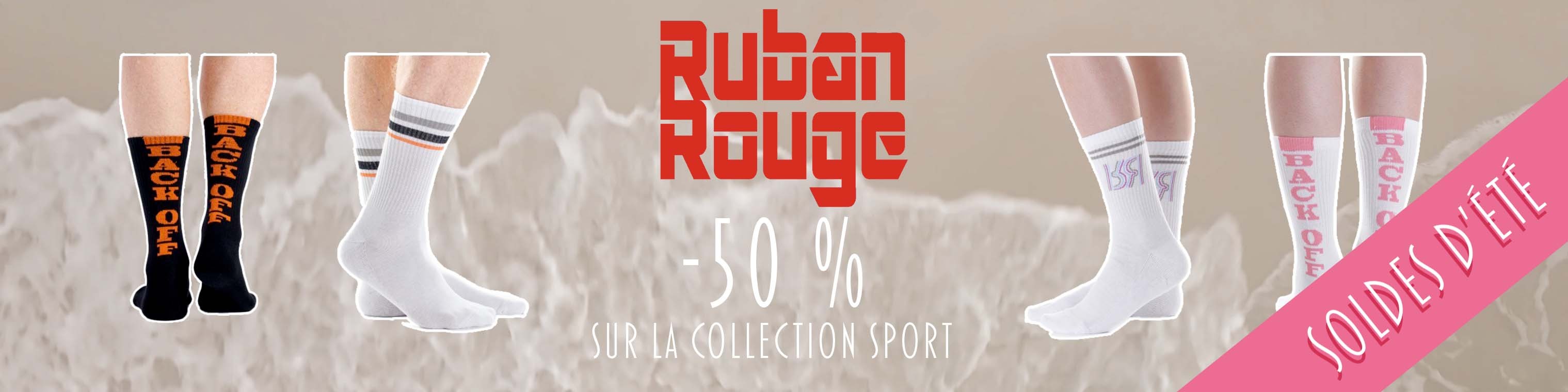 Soldes Ruban rouge article sport